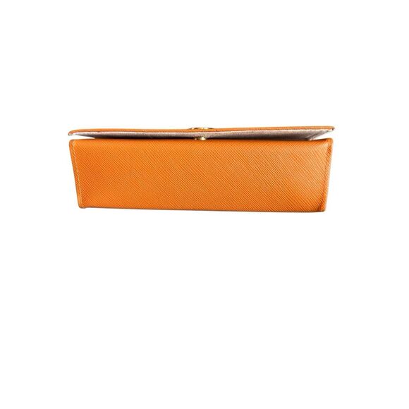 Tori Burch Eyeglass Case Sun glass Case Orange Gold - Picture 3 of 6
